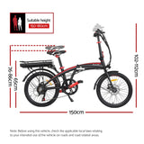 Everfit Folding Electric Bike Urban City Bicycle eBike Rechargeable Battery 250W