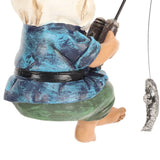 Garden Decoration Lawn Gnome Statue Fishing Gnome Sitter Funny UV Resistant Resin Decorative Outdoor Garden Lawn Gnome for Yard
