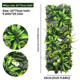 75x25cm Artificial Plant Grass Wall Fence Panel Boxwood Hedge Privacy Panel for Home Garden Outdoor Vertical Backdrop Decoration