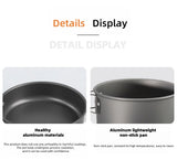 Outdoor Camping Cookware Set for 2-3 Persons Including Folding Pot Kettle with Tableware Portable Backpacking Stove Kit