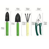 4-Piece Gardening Tool Set, Including Potted Plants, Soil Filling, Pruning, Vegetable Planting, Weeding, and Planting Tools.