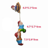 Garden Decor Climbing Dwarf Fairy Garden Statue Elf Characters Outdoor Landscape Countryside Courtyard Decor