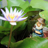 Garden Decoration Lawn Gnome Statue Fishing Gnome Sitter Funny UV Resistant Resin Decorative Outdoor Garden Lawn Gnome for Yard