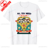 The B-Beatles All You Need Is Love T-Shirt Unisex for Men FAN Vintage Graphic Cotton Tee Streetwear Casual Music Gift Band Merch