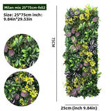 75x25cm Artificial Plant Grass Wall Fence Panel Boxwood Hedge Privacy Panel for Home Garden Outdoor Vertical Backdrop Decoration