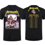 2026 Metallica Band M72 World Tour Budapest T-shirt Men and Women 100%Cotton Y2K Clothing Fashion Round Neck Short Sleeved Tee