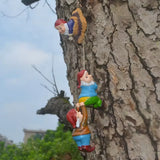 Garden Decor Climbing Dwarf Fairy Garden Statue Elf Characters Outdoor Landscape Countryside Courtyard Decor