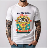 The B-Beatles All You Need Is Love T-Shirt Unisex for Men FAN Vintage Graphic Cotton Tee Streetwear Casual Music Gift Band Merch