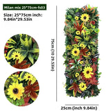 75x25cm Artificial Plant Grass Wall Fence Panel Boxwood Hedge Privacy Panel for Home Garden Outdoor Vertical Backdrop Decoration