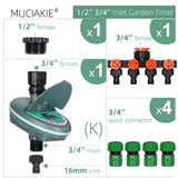 Garden Irrigation Timer LCD Display Watering Controller Weekly Daily Programming Greenhouse Potted Plants Automatic Sprinklers