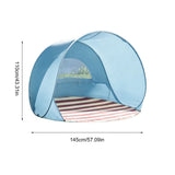 Outdoor Portable Camping  One Click Open 3-4 People Tent Large Space Sunshade Beach Sun Shelter Tent Garden Beach Tent Reusable