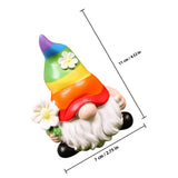 Garden Gnome Statue Resin Cute Lawn Decor Bright Outdoor Yard Decoration Christmas Patio Ornament Cute Gnome Decor