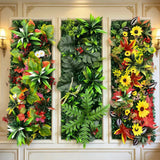 75x25cm Artificial Plant Grass Wall Fence Panel Boxwood Hedge Privacy Panel for Home Garden Outdoor Vertical Backdrop Decoration