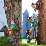 Garden Decor Climbing Dwarf Fairy Garden Statue Elf Characters Outdoor Landscape Countryside Courtyard Decor