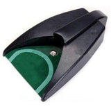 Automatic Putting Machine - Auto Returning Golf Cup Training Aid for Indoor/Outdoor Practice（black,27*16.5*6cm）