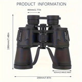 10x50 HD Binoculars - Wide Angle Large Eyepiece - Night Vision for Birdwatching Hiking Concerts - Lightweight & Portable(Orange handwheel)