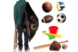 Extra Large Sport Ball Bag Heavy Duty Breathable Mesh Storage Bag With Adjustable Shoulder Strap - Style 2