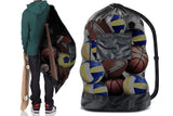 Extra Large Sport Ball Bag Heavy Duty Breathable Mesh Storage Bag With Adjustable Shoulder Strap - Style 2