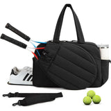 Womens Tennis Gym Bag Sports Tote Fits Two Rackets with Shoe Compartment - Pink