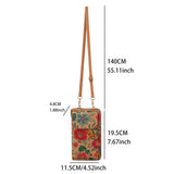 E Elegance Vintage Bohemian Style Wallet with Multi-Compartment Design - Large Capacity Zipper Clutch for Women