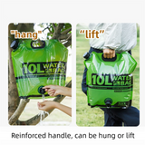 10L Green Outdoor Collapsible Water Storage Bag with Tap & Handle - Portable Camping Water Container for Hiking Picnic Travel and Emergency Water Storage