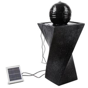 Gardeon Solar Powered Water Fountain Twist Design with Lights