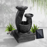 Gardeon 3 Tier Solar Powered Water Fountain with Light - Blue