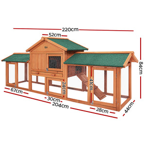 Pet Rabbit Chicken Hutch Hutches Large Metal Run Wooden Cage Coop Guinea Pig
