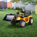 Rigo Kids Ride On Bulldozer Digger Electric Car Yellow