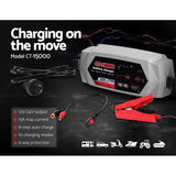 Smart Battery Charger 15A 12V 24V Automatic SLA AGM Car Truck Boat Motorcycle Caravan