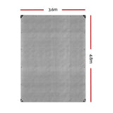 Instahut 3.6x4.8m Tarp Camping Tarps Poly Tarpaulin Heavy Duty Cover 180gsm Silver