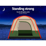 Weisshorn Family Camping Tent 4 Person Hiking Beach Tents Canvas Green