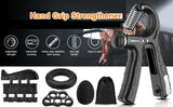 5 Pack Adjustable Resistance Hand Gripper Exerciser Workout Kit