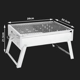 Charcoal BBQ Grill Stainless Steel Portable Outdoor Steel Rack Roaster Smoker